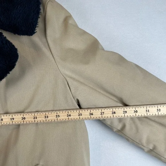 VTG Shipton Sportswear Barn Coat Faux Fur Collar‎ Bore Jacket Tan Mens Size 46